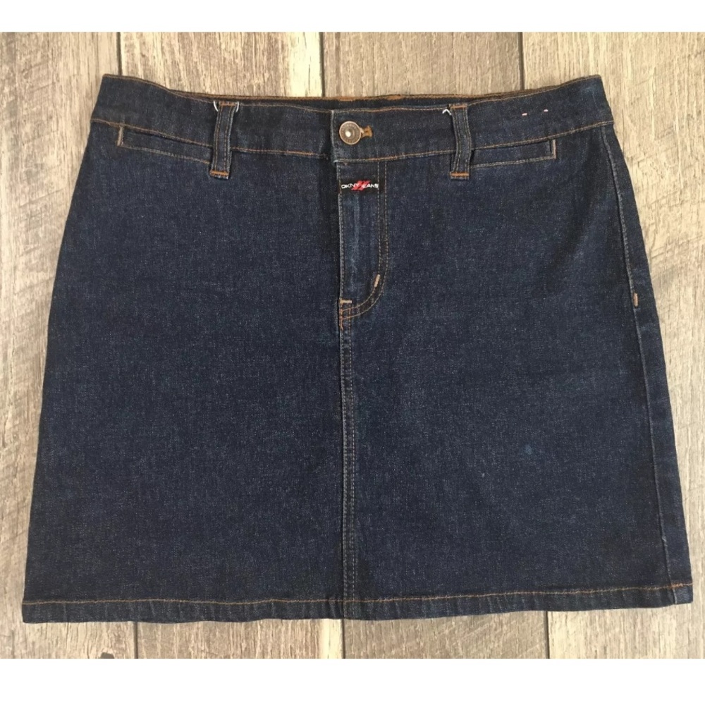 DKNY JEANS Womens Juniors Denim A-Line Skirt